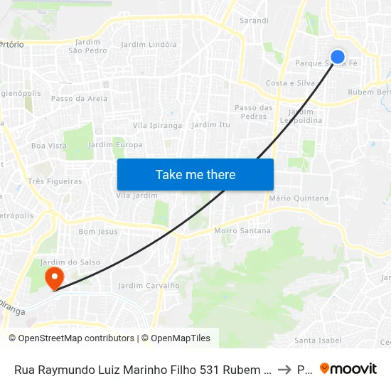 Rua Raymundo Luiz Marinho Filho 531 Rubem Berta Porto Alegre - Rs 91180-205 Brasil to Pucrs map