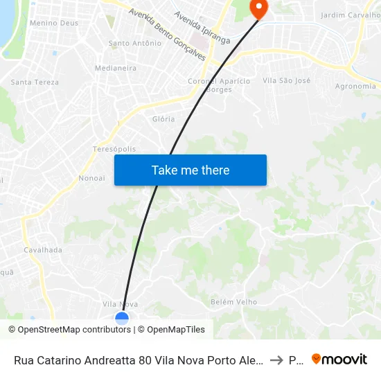 Rua Catarino Andreatta 80 Vila Nova Porto Alegre - Rio Grande Do Sul 91750 Brasil to Pucrs map