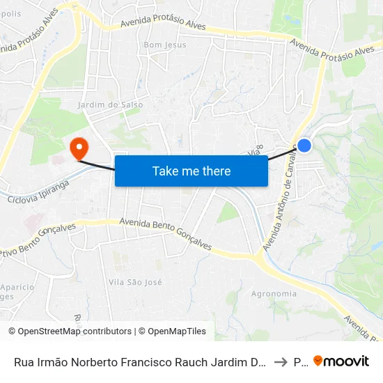 Rua Irmão Norberto Francisco Rauch Jardim Do Carvalho Porto Alegre - Rio Grande Do Sul 91430 Brasil to Pucrs map