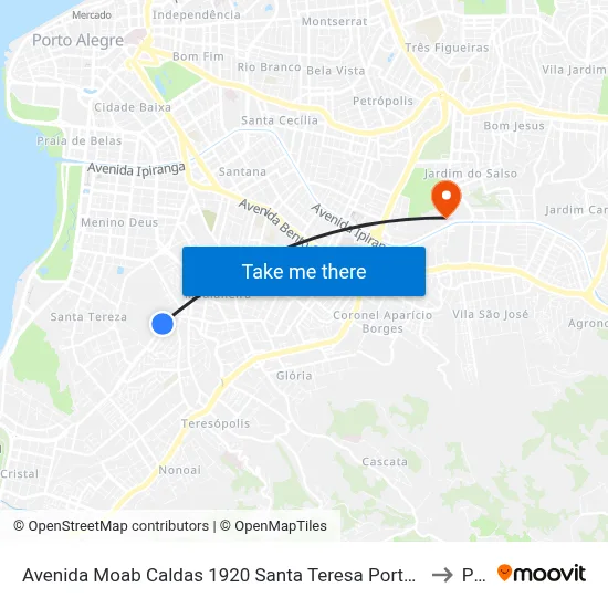Avenida Moab Caldas 1920 Santa Teresa Porto Alegre - Rio Grande Do Sul 90880 Brasil to Pucrs map