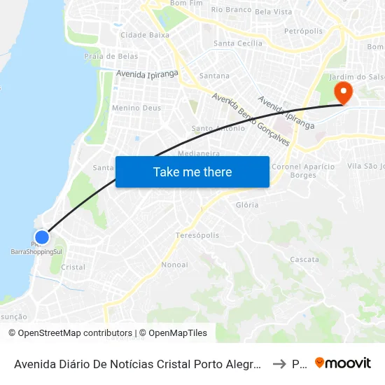 Avenida Diário De Notícias Cristal Porto Alegre - Rio Grande Do Sul 90810-080 Brasil to Pucrs map