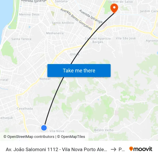 Av. João Salomoni 1112 - Vila Nova Porto Alegre - Rs 91740-830 Brasil to Pucrs map