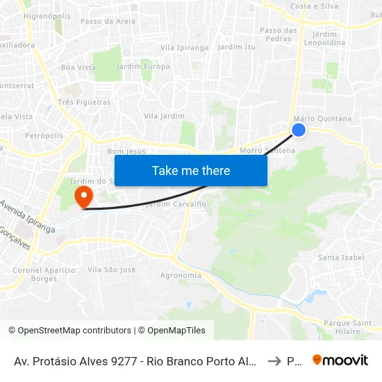 Av. Protásio Alves 9277 - Rio Branco Porto Alegre - Rs 91260-000 Brasil to Pucrs map