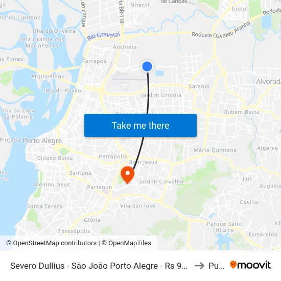 Severo Dullius - São João Porto Alegre - Rs 90200-310 Brasil to Pucrs map