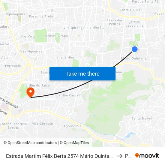Estrada Martim Félix Berta 2574 Mário Quintana Porto Alegre - Rs 91260-650 Brasil to Pucrs map