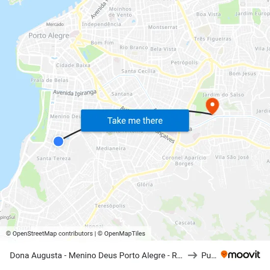 Dona Augusta - Menino Deus Porto Alegre - Rs 90850-130 Brasil to Pucrs map