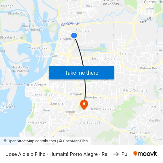 Jose Aloisio Filho - Humaitá Porto Alegre - Rs 90250-030 Brasil to Pucrs map