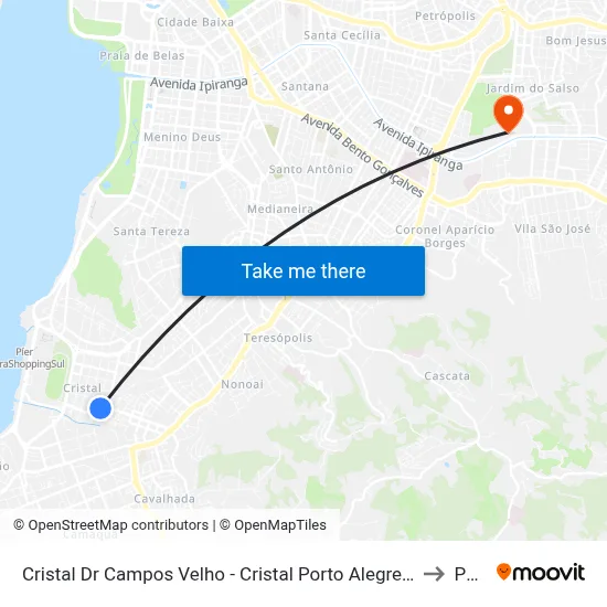 Cristal Dr Campos Velho - Cristal Porto Alegre - Rs 90820-030 Brasil to Pucrs map