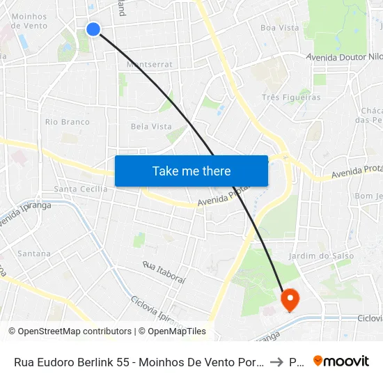Rua Eudoro Berlink 55 - Moinhos De Vento Porto Alegre - Rs 90450-030 Brasil to Pucrs map