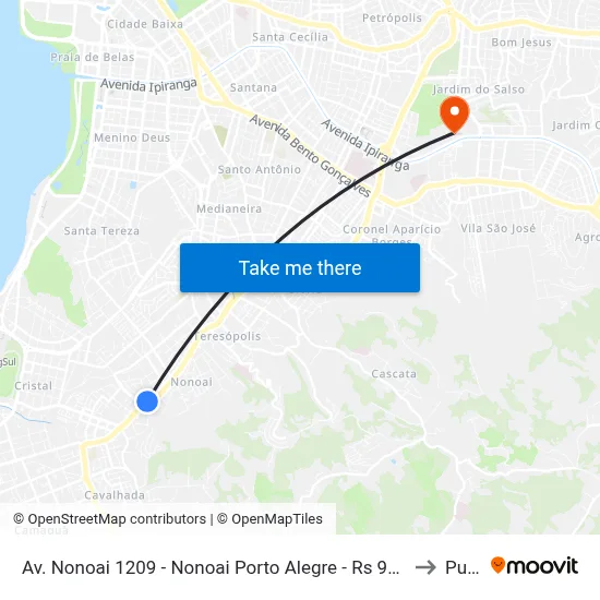 Av. Nonoai 1209 - Nonoai Porto Alegre - Rs 91720-000 Brasil to Pucrs map
