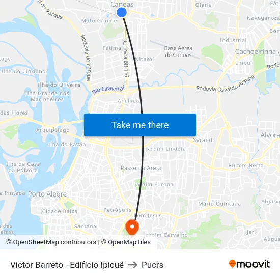Victor Barreto - Edifício Ipicuê to Pucrs map