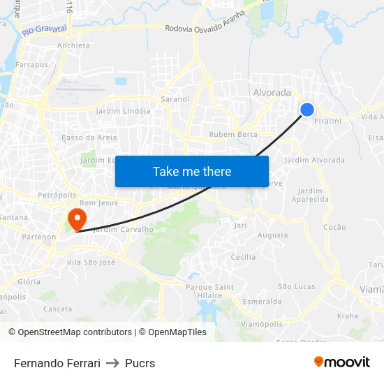 Fernando Ferrari to Pucrs map