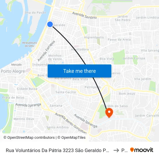 Rua Voluntários Da Pátria 3223 São Geraldo Porto Alegre - Rio Grande Do Sul 90230-011 Brasil to Pucrs map