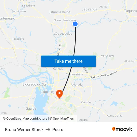 Bruno Werner Storck to Pucrs map