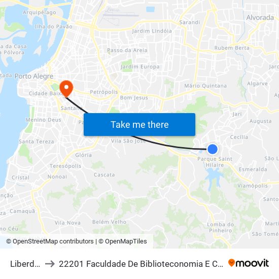 Liberdade to 22201 Faculdade De Biblioteconomia E Comunicação map