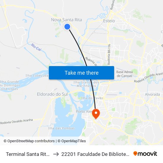 Terminal Santa Rita - Desembarque to 22201 Faculdade De Biblioteconomia E Comunicação map