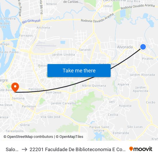 Salomé to 22201 Faculdade De Biblioteconomia E Comunicação map