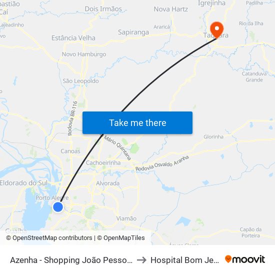 Azenha - Shopping João Pessoa Cb to Hospital Bom Jesus map