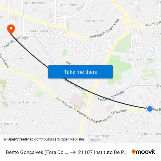 Bento Gonçalves (Fora Do Corredor) to 21107 Instituto De Psicologia map