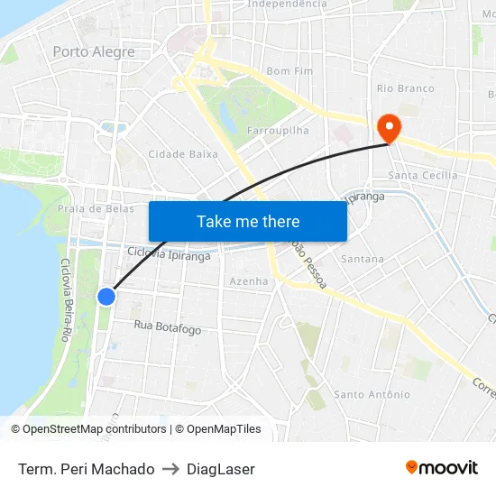 Term. Peri Machado to DiagLaser map