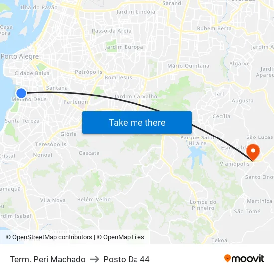 Term. Peri Machado to Posto Da 44 map