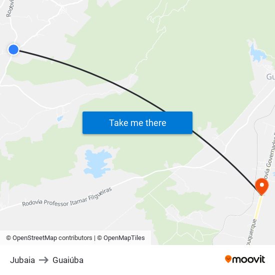 Jubaia to Guaiúba map