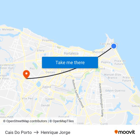 Cais Do Porto to Henrique Jorge map