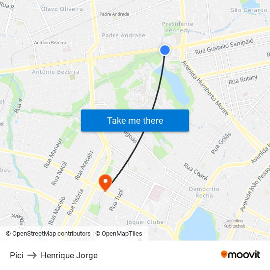 Pici to Henrique Jorge map