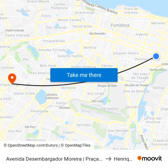 Avenida Desembargador Moreira | Praça Da Imprensa - Dionísio Torres to Henrique Jorge map