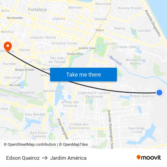 Edson Queiroz to Jardim América map