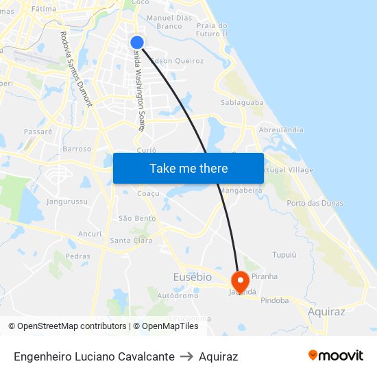 Engenheiro Luciano Cavalcante to Aquiraz map