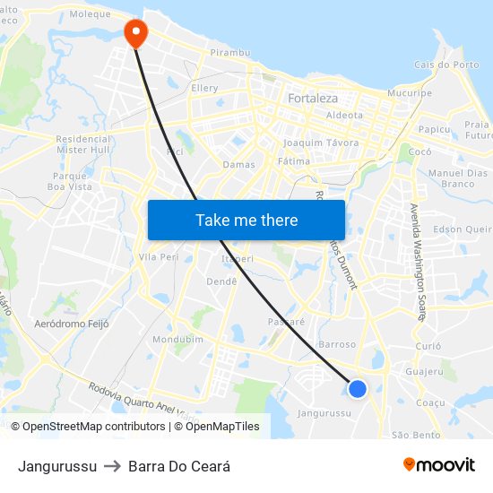 Jangurussu to Barra Do Ceará map