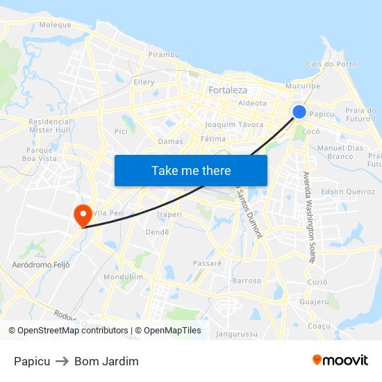 Papicu to Bom Jardim map