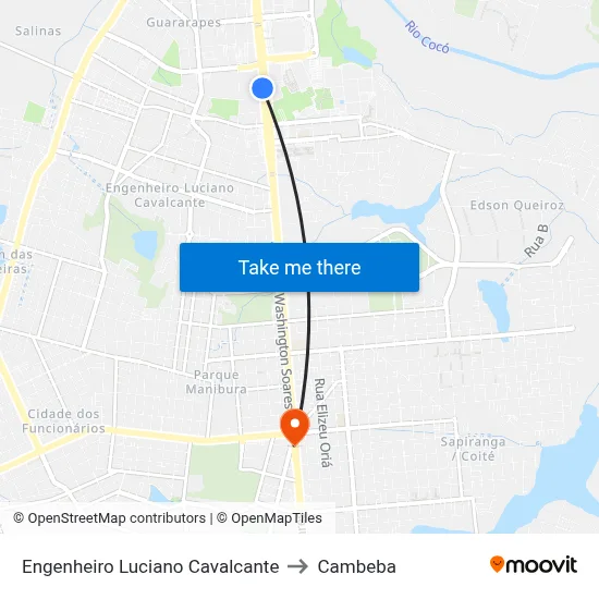 Engenheiro Luciano Cavalcante to Cambeba map