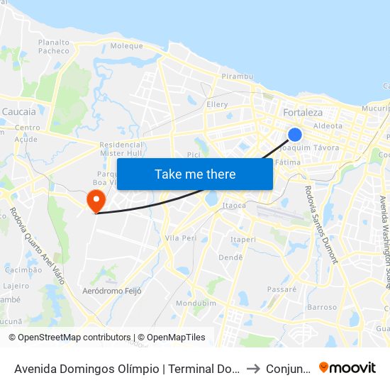 Avenida Domingos Olímpio | Terminal Domingos Olímpio - José Bonifácio to Conjunto Ceara map