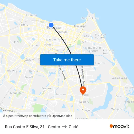 Rua Castro E Silva, 31 - Centro to Curió map