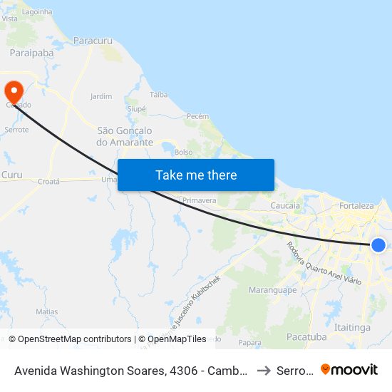 Avenida Washington Soares, 4306 - Cambeba to Serrote map