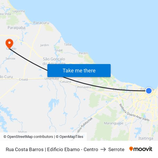 Rua Costa Barros | Edificio Ebamo - Centro to Serrote map