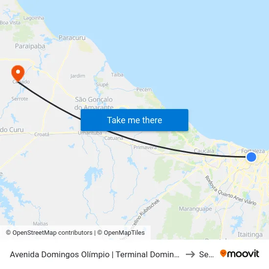 Avenida Domingos Olímpio | Terminal Domingos Olímpio - José Bonifácio to Serrote map