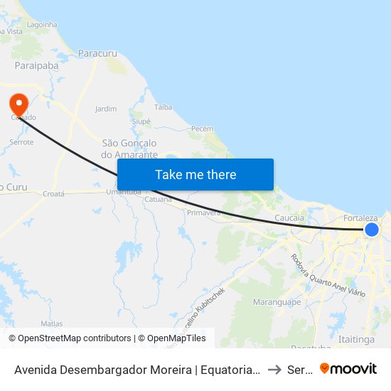 Avenida Desembargador Moreira | Equatorial Trade Center - Aldeota to Serrote map