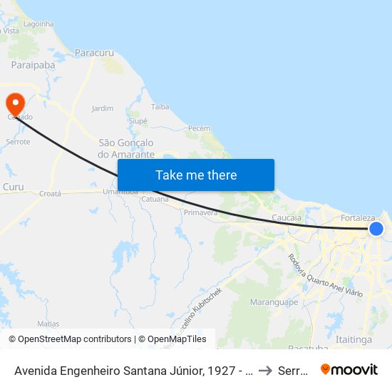 Avenida Engenheiro Santana Júnior, 1927 - Cocó to Serrote map
