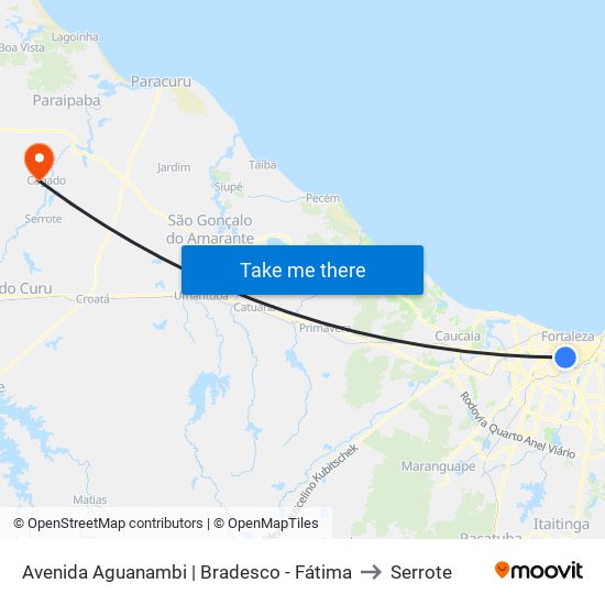 Avenida Aguanambi | Bradesco - Fátima to Serrote map