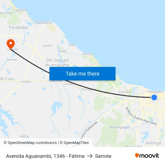 Avenida Aguanambi, 1346 - Fátima to Serrote map