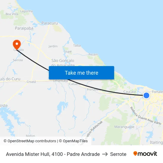 Avenida Mister Hull, 4100 - Padre Andrade to Serrote map