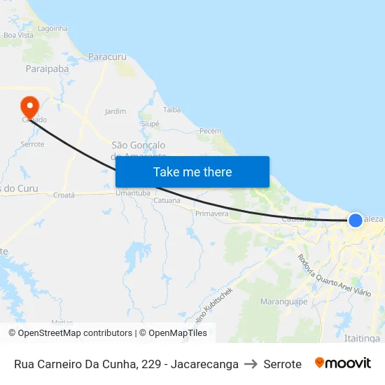 Rua Carneiro Da Cunha, 229 - Jacarecanga to Serrote map