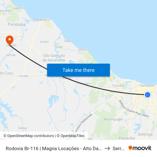 Rodovia Br-116 | Magna Locações - Alto Da Balança to Serrote map