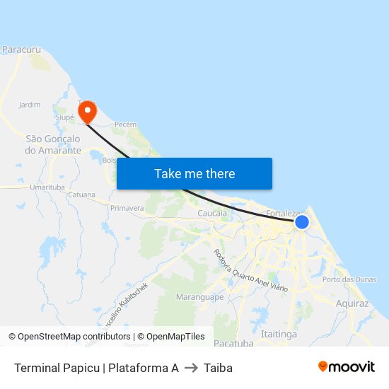 Terminal Papicu | Plataforma A to Taiba map