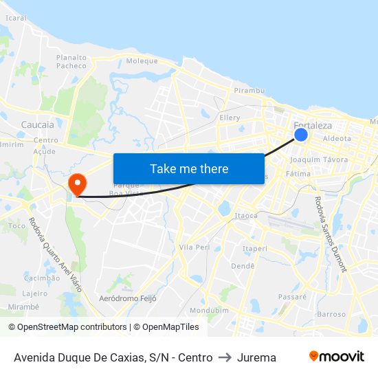 Avenida Duque De Caxias, S/N - Centro to Jurema map