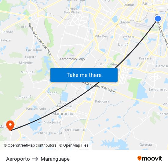 Aeroporto to Maranguape map