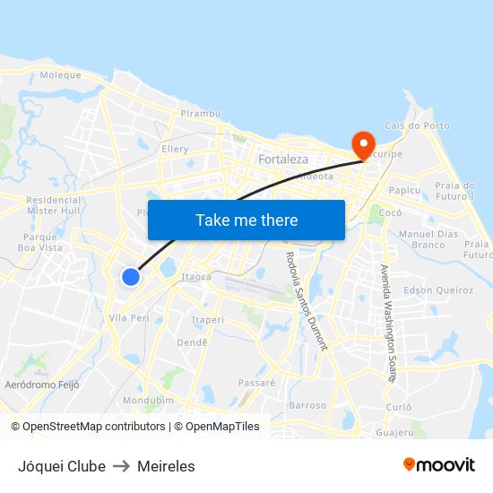Jóquei Clube to Meireles map